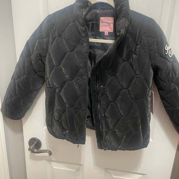 Juicy Couture Girls' Black Quilted Jacket Youth Size small - Picture 12 of 16